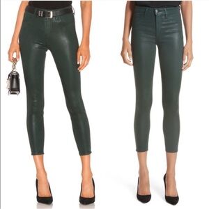 L’AGENCE Margot Skinny High Rise Moss Coated Jeans